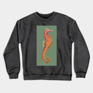 Seahorse (Dark Kaki Green) Crewneck Sweatshirt
